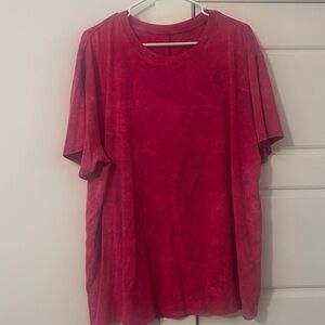 Lululemon All Yours Tee Pima Cotton Cloudy
Wash Ripened Raspberry Pink